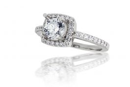 Exploring Loose Cushion Diamonds, Halo Ring Settings, Women's Gold