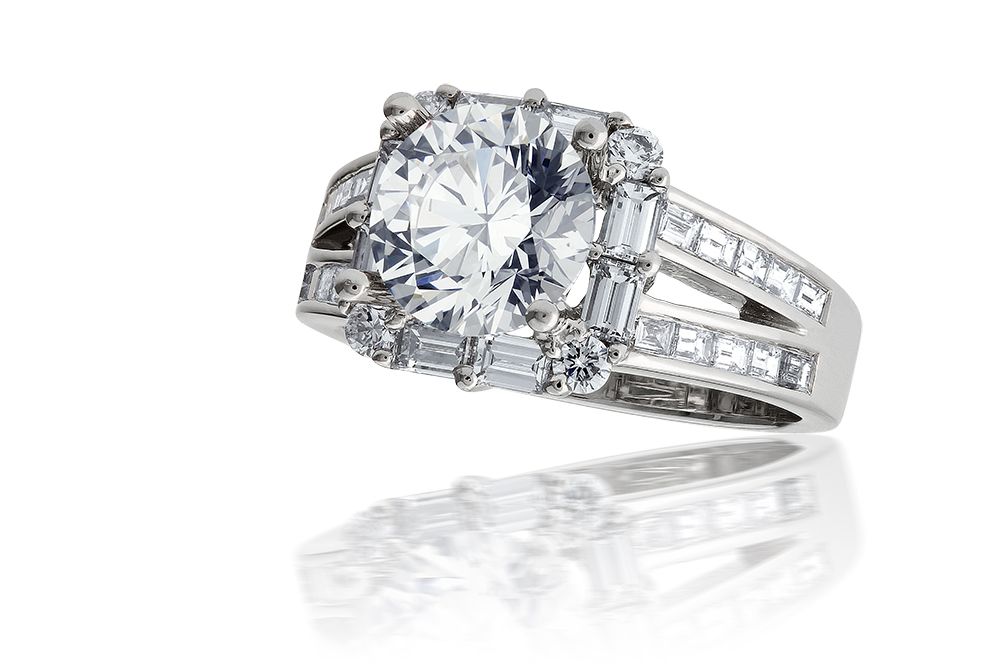 Baguette Diamond Wedding Band Rose Gold Curved Diamond Wedding Ring | La  More Design