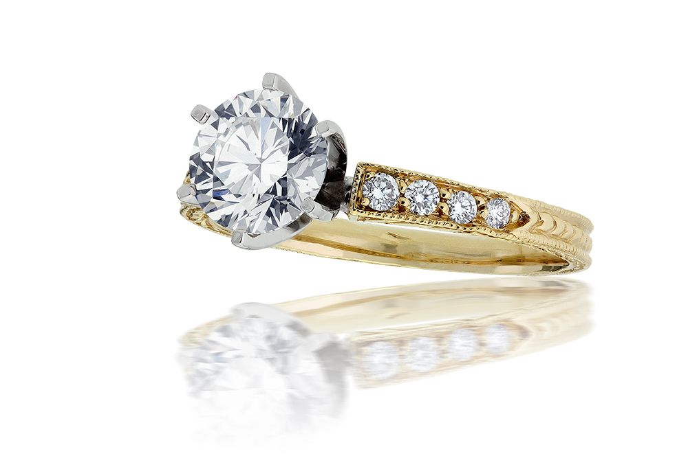 Alternating Braided Twist Engagement Ring | Skeie's Jewelers